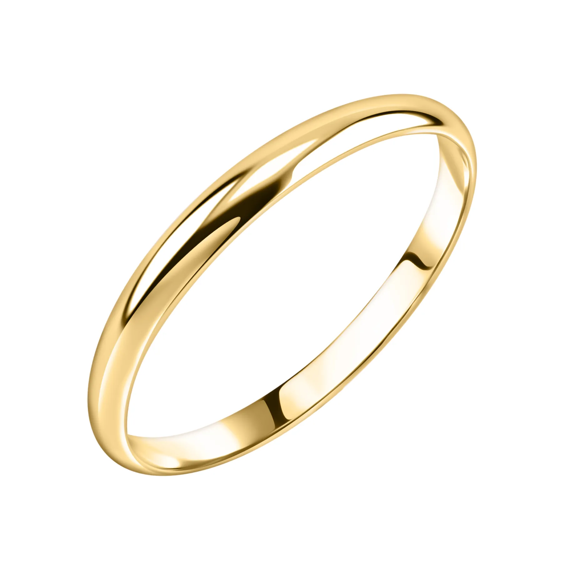 Обручальное кольцо из желтого золота 585 пробы