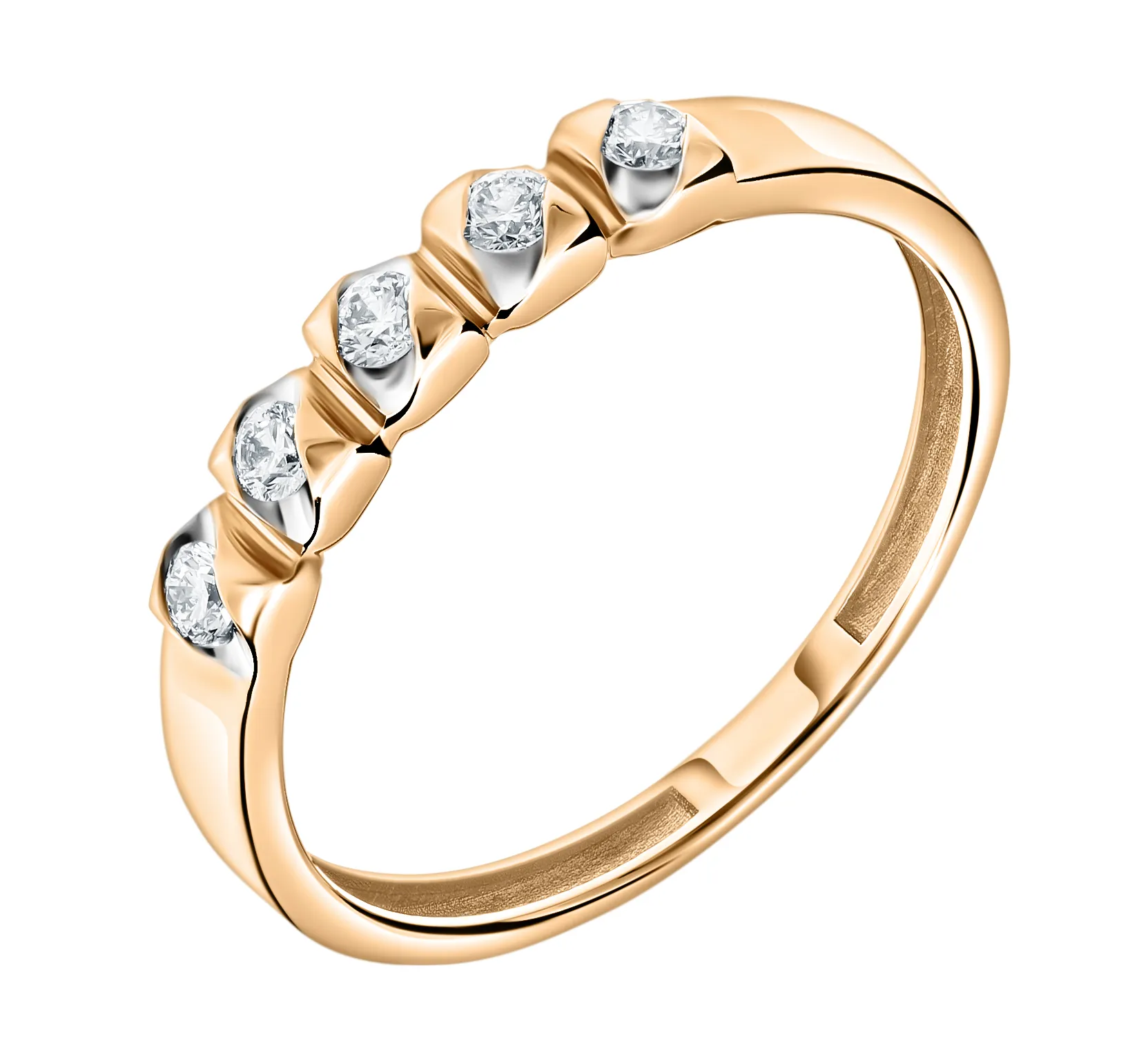 Обручальное кольцо из красного золота 585 пробы