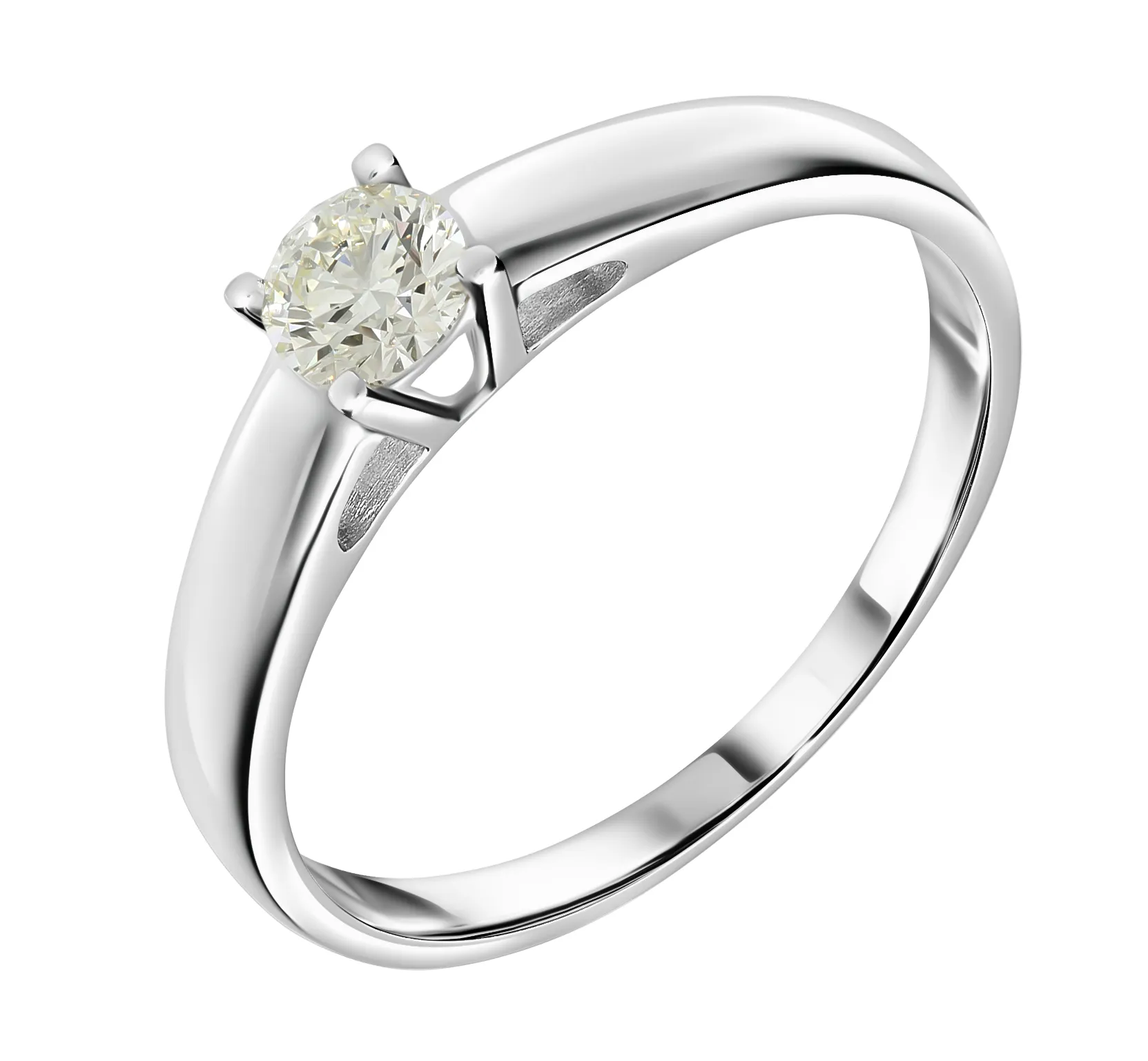 Помолвочное кольцо из белого золота 585 пробы