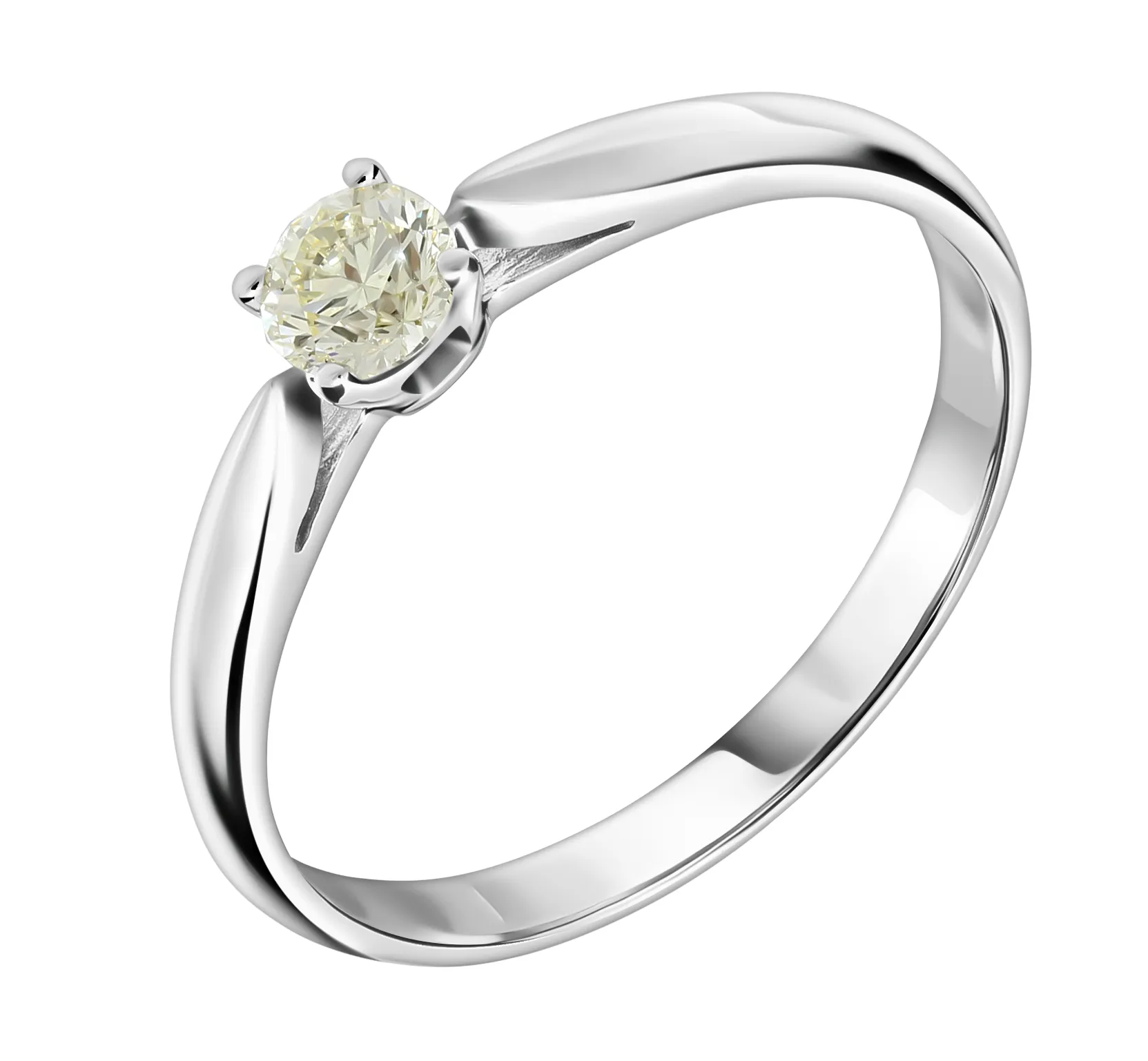 Помолвочное кольцо из белого золота 585 пробы