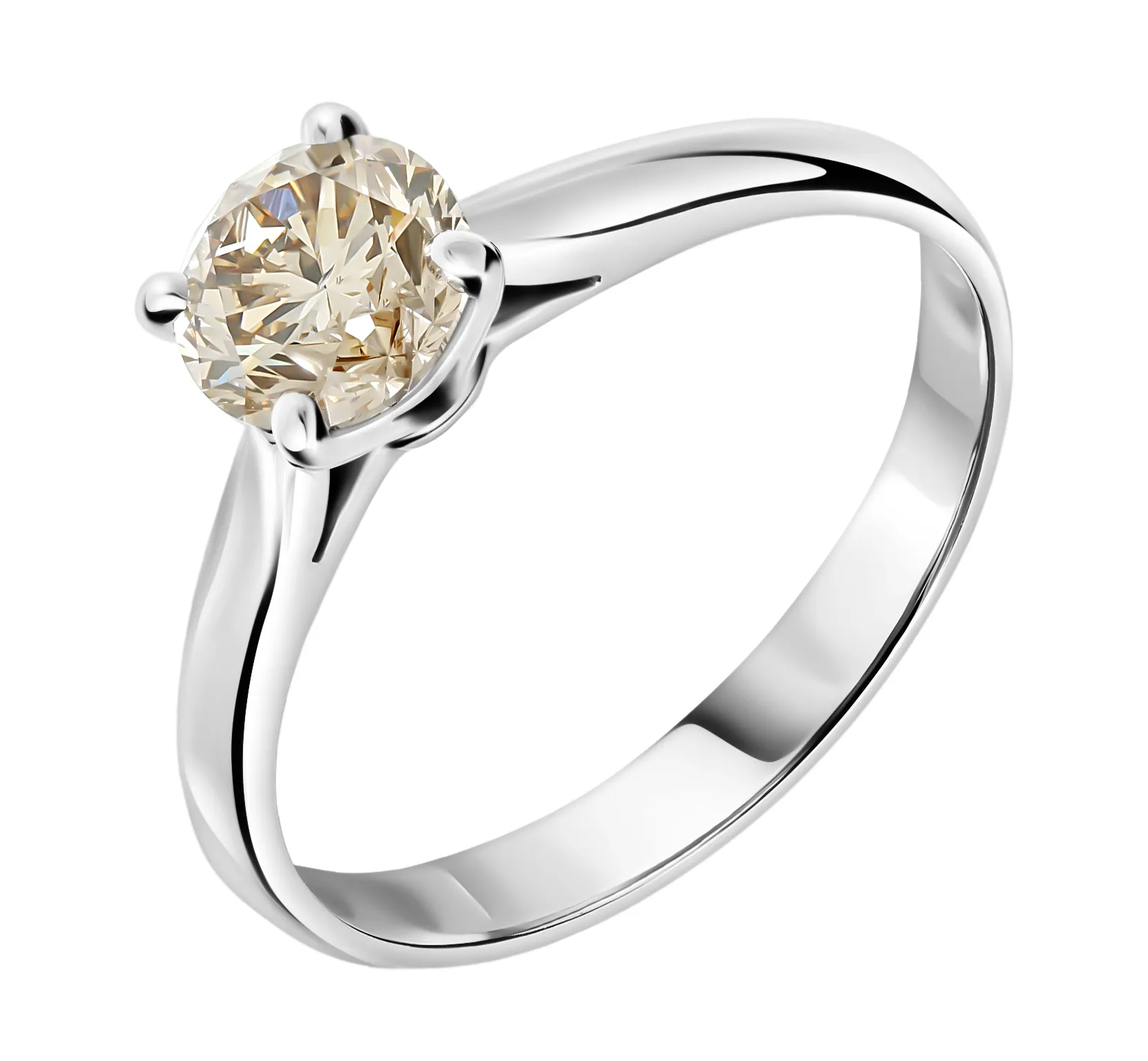 Помолвочное кольцо из белого золота 585 пробы