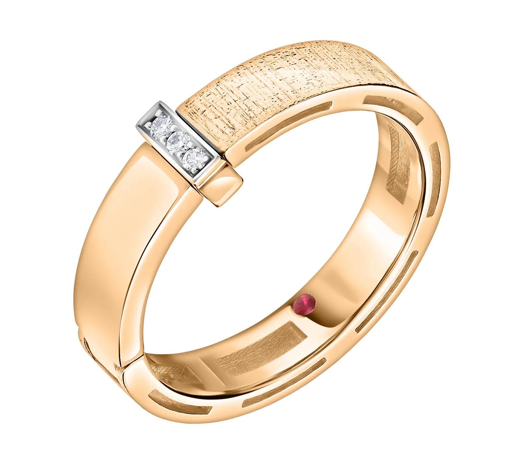 Обручальное кольцо из красного золота 585 пробы