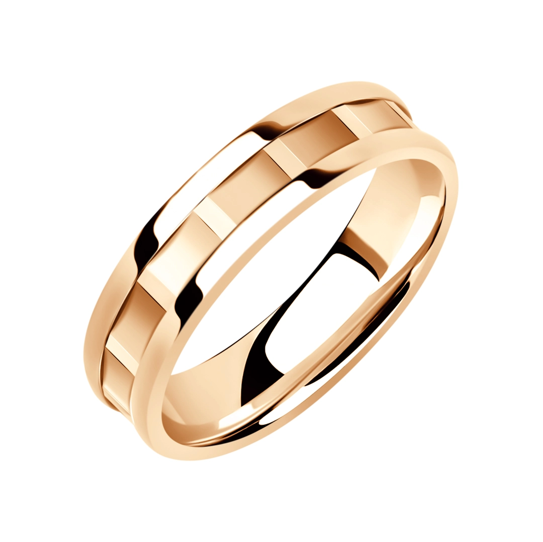 Обручальное кольцо женское, мужское, парное, Выгодное предложение из красного золота 585 пробы