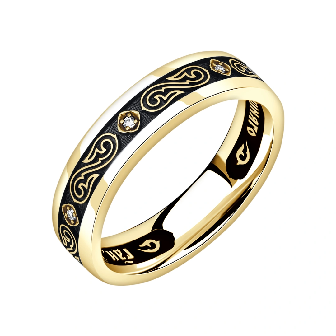 Обручальное кольцо женское, мужское, парное из желтого золота 585 пробы