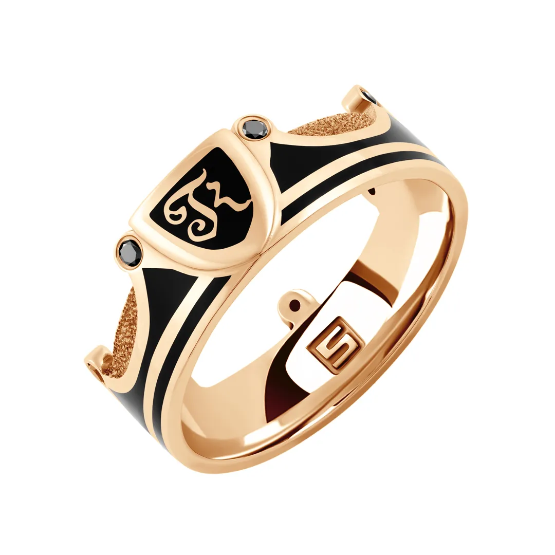 Обручальное кольцо мужское из красного золота 585 пробы