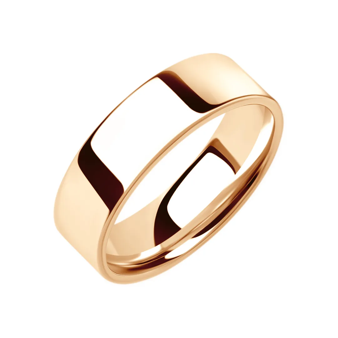 Обручальное кольцо женское, мужское, парное из красного золота 585 пробы