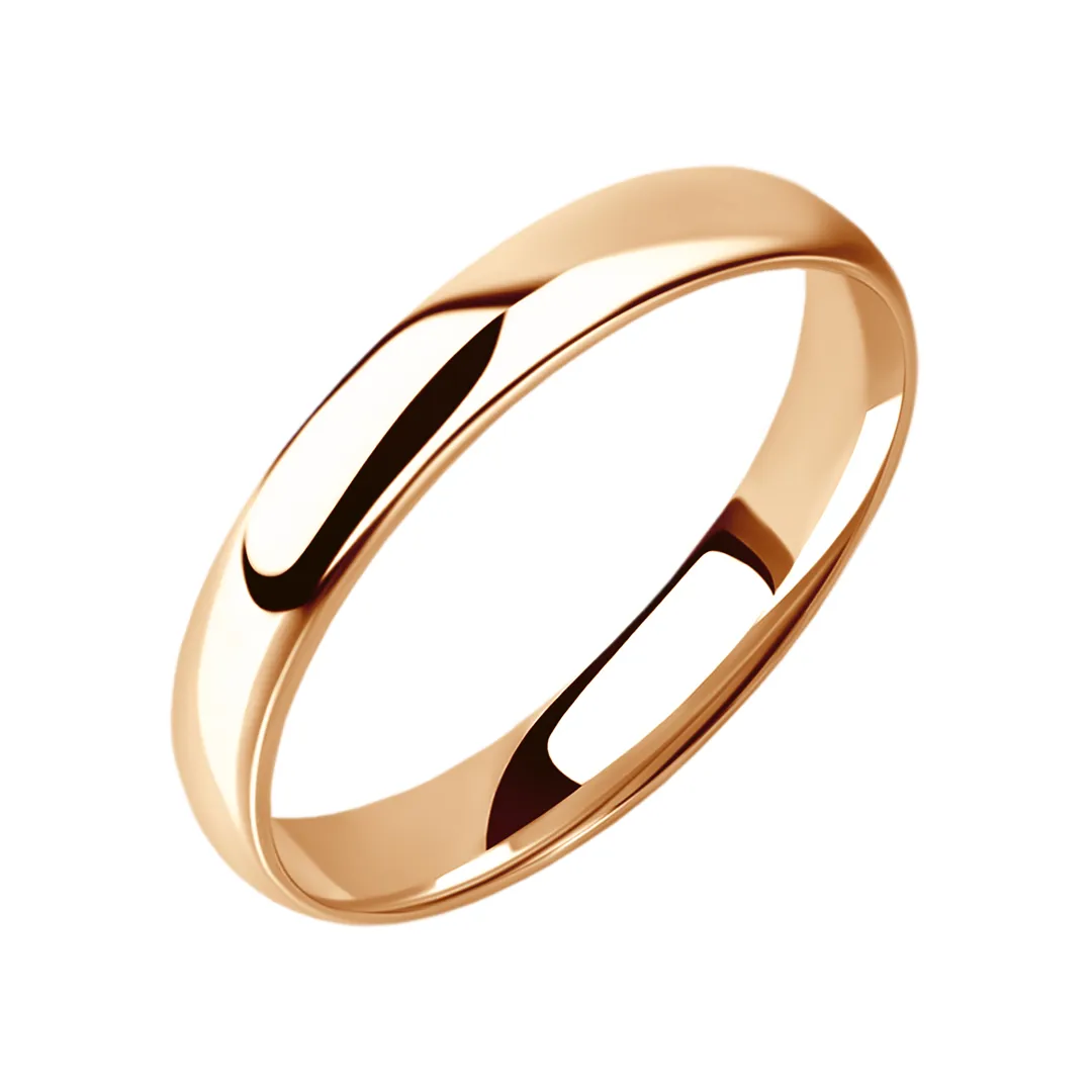 Обручальное кольцо женское, мужское, парное, Выгодное предложение из красного золота 585 пробы