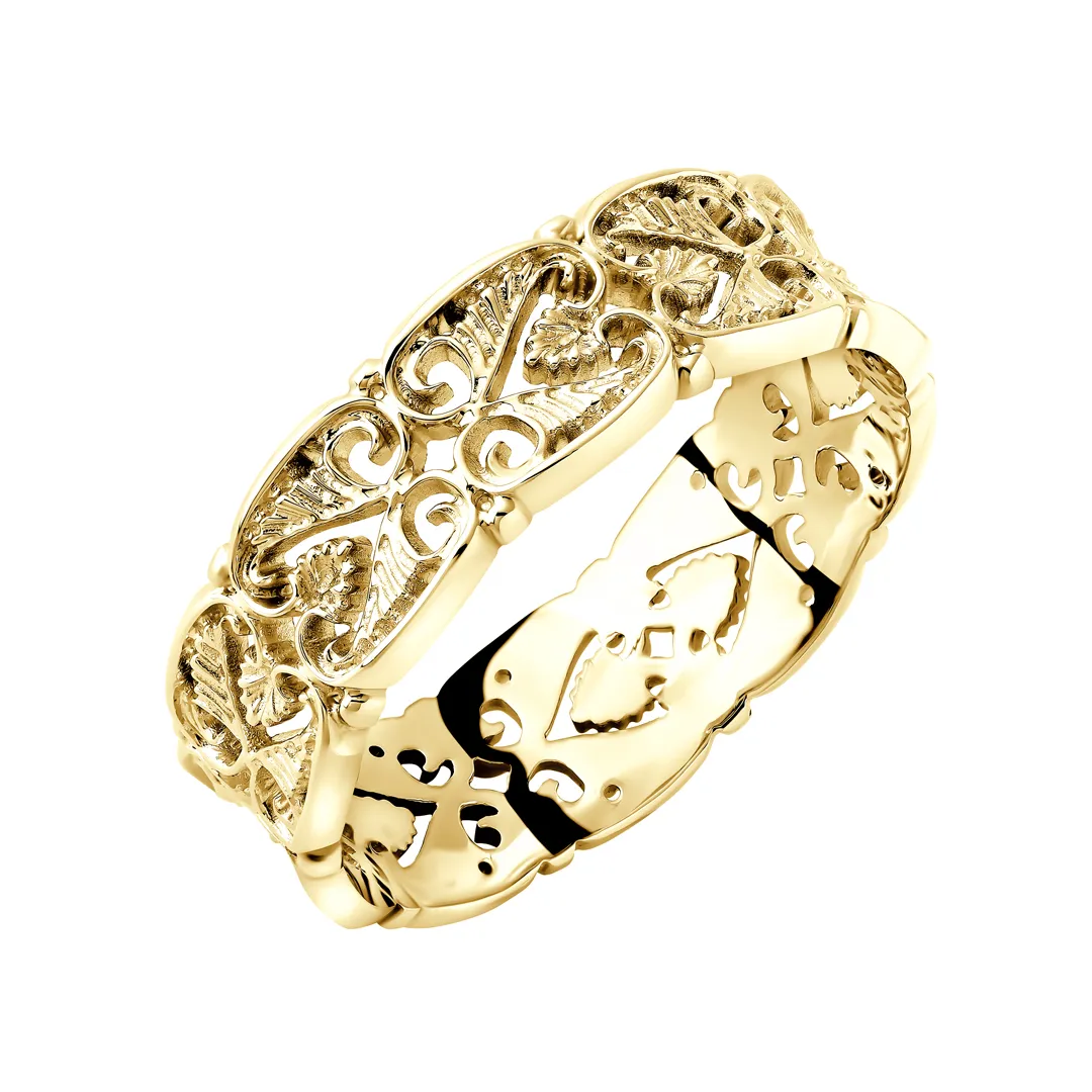 Обручальное кольцо мужское, парное из желтого золота 585 пробы
