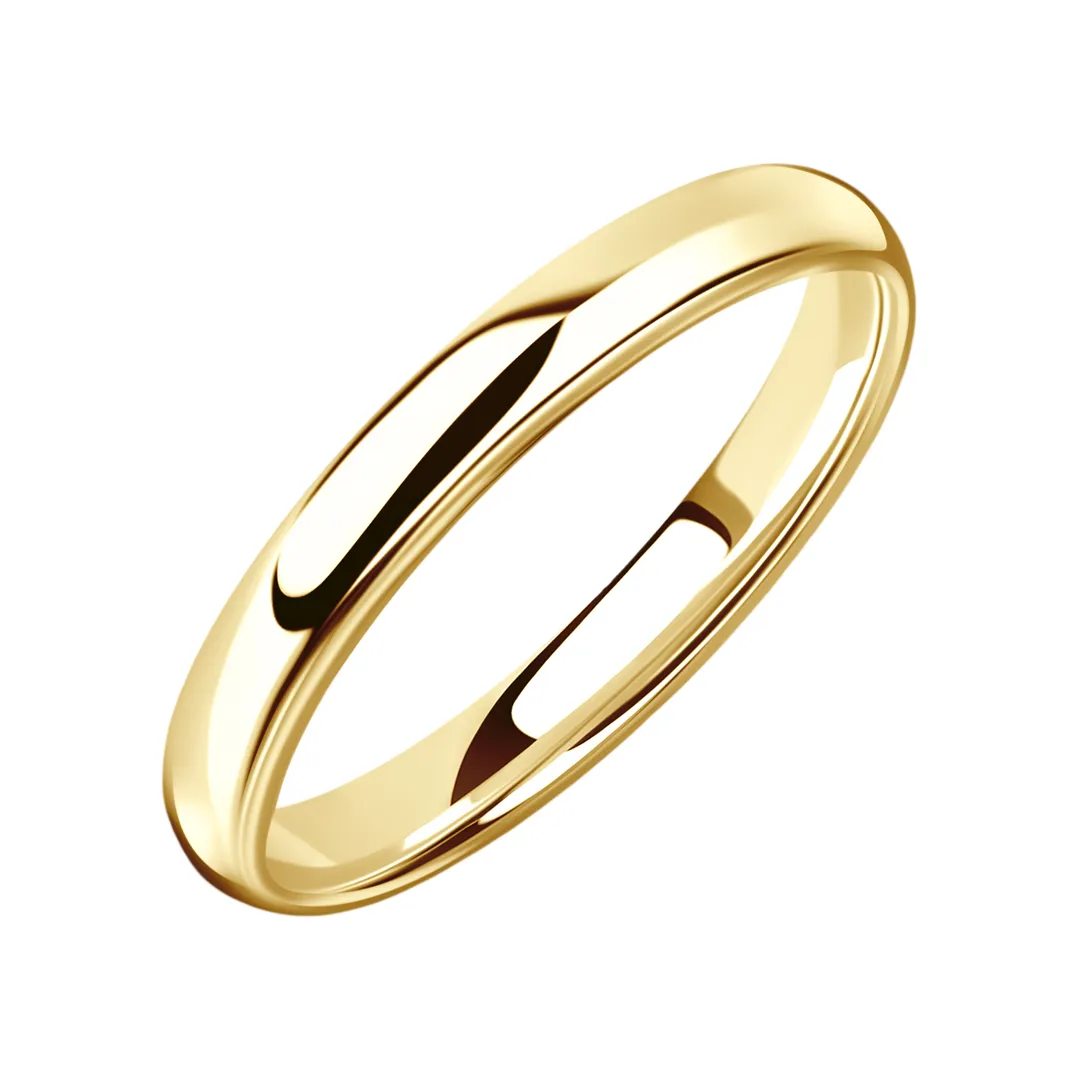 Обручальное кольцо женское из желтого золота 585 пробы