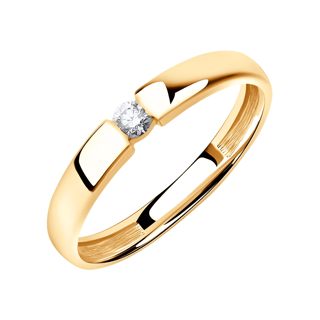 Обручальное кольцо женское из красного золота 585 пробы